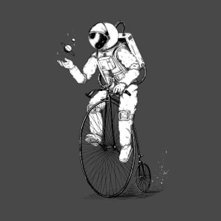Vintage Cycling Astronaut T-Shirt