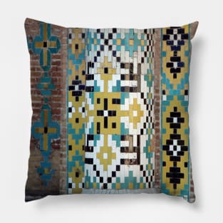 middle east tile art mosaic Pillow