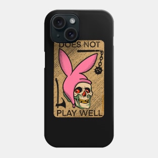 Does Not Play Well Burger Skull Phone Case