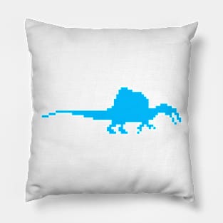 8-bit spinosaurus baby blue Pillow