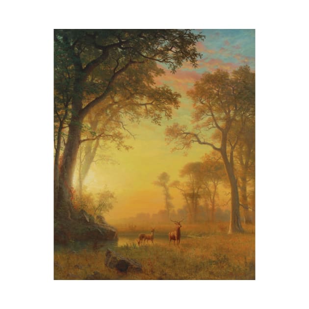 Light In The Forest by Albert Bierstadt by Classic Art Stall