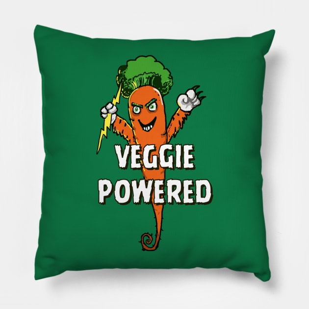 Veggie Power Child Friendly Pillow by frankriggart