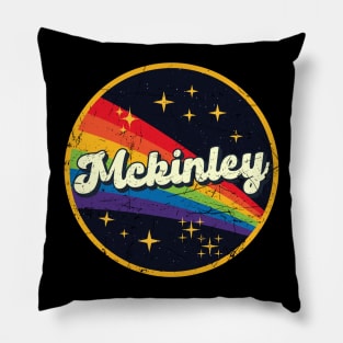 Mckinley // Rainbow In Space Vintage Grunge-Style Pillow