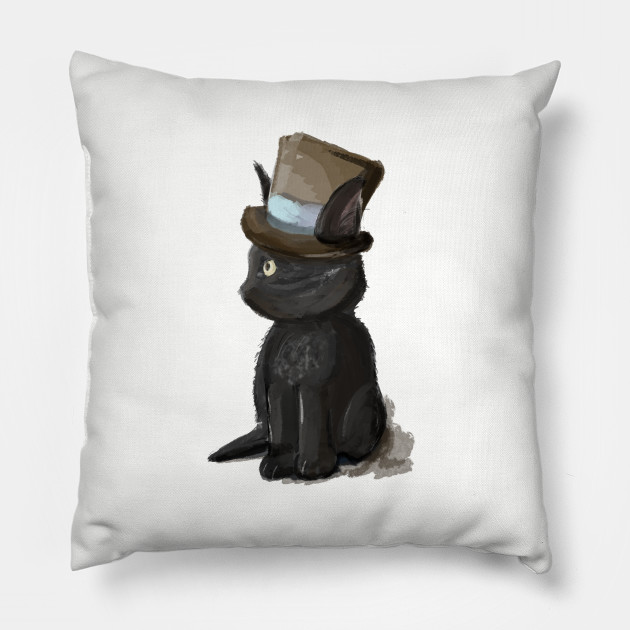 Gentleman Kitty Cat In A Hat Gentlemen Pillow Teepublic