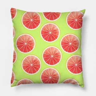Summer Juicy Grapefruit Pattern Pillow