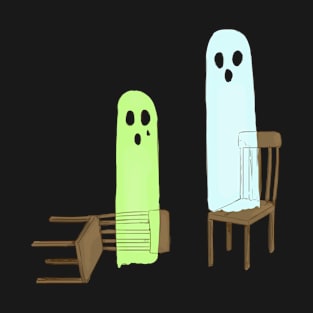 Spooky sad #5 - Ghosts and chairs T-Shirt