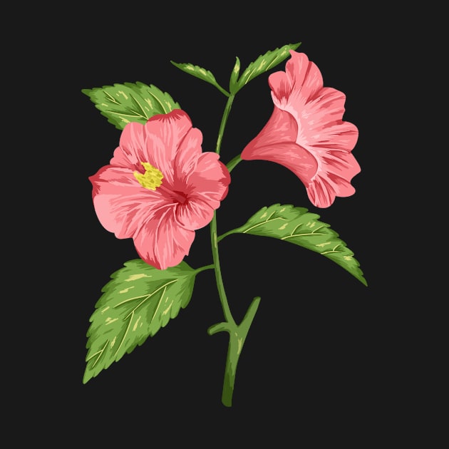 Hibiscus 2 Botanical by Salfiart