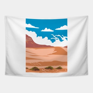 Coral Pink Sand Dunes State Park in Kane County Utah USA WPA Art Poster Tapestry