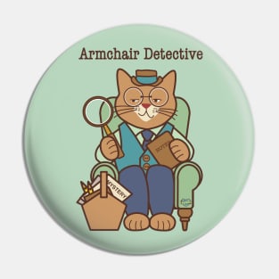 Armchair Detective Man Pin