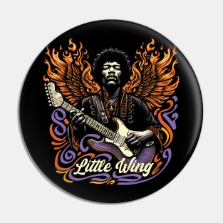 Little wing Jimi Hendrix tshirt, merch, Pin