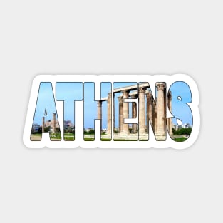 ATHENS - Temple of Zeus Acropolis Greece Magnet