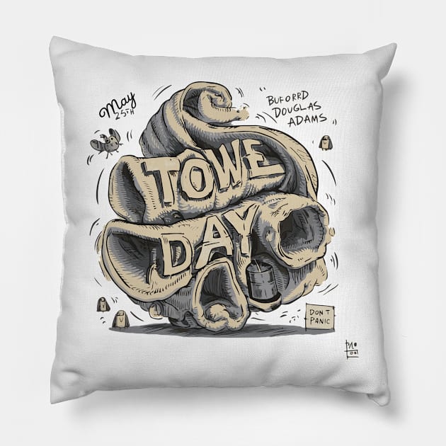 Towel Day May 25 Pillow by Jahangir Hossain