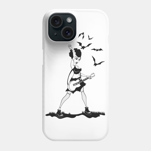 The Bride of Frankenstein Rocks Phone Case by beaugeste2280@yahoo.com