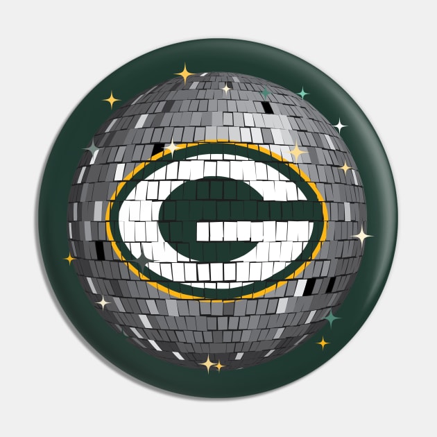 Green Bay Packers Disco Ball Pin by Rad Love