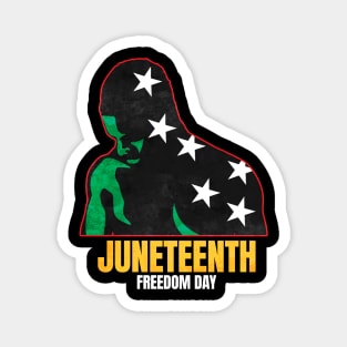 Afro American Male With Stras Freedom Day Juneteenth Magnet