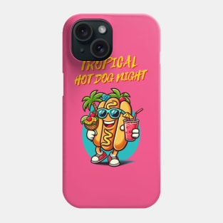 Tropical Hot Dog Night Mascot Phone Case