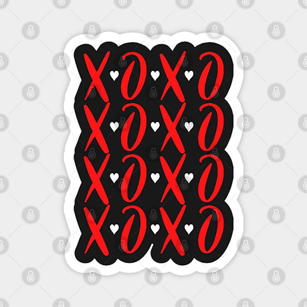 XO Hugs And Kisses Valentine's Day Valentine Hugs and Kisses Magnet by Famgift