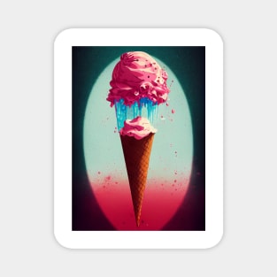 Delicious strawberry ice cream Magnet