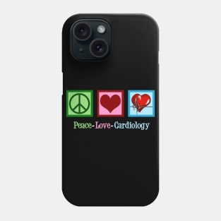 Peace Love Cardiology Phone Case