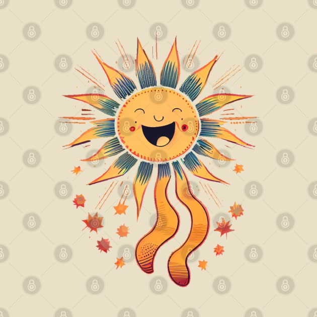 Retro Happy Sun by TechnoBubble