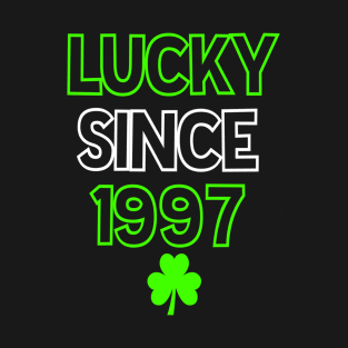 23rd Birthday St Patrick's Day Lucky Since 1997 23 Years Old T-Shirt