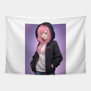 Sakura Girl Tapestry