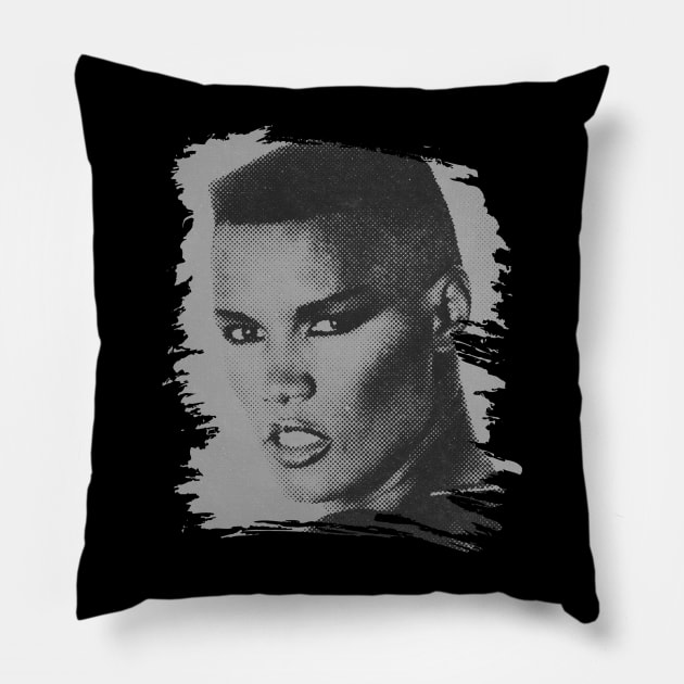 Grace Jones // Retro poster Pillow by Degiab