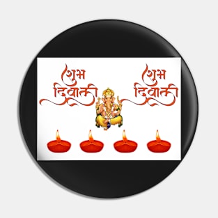 Happy Diwali Greeting Card Pin