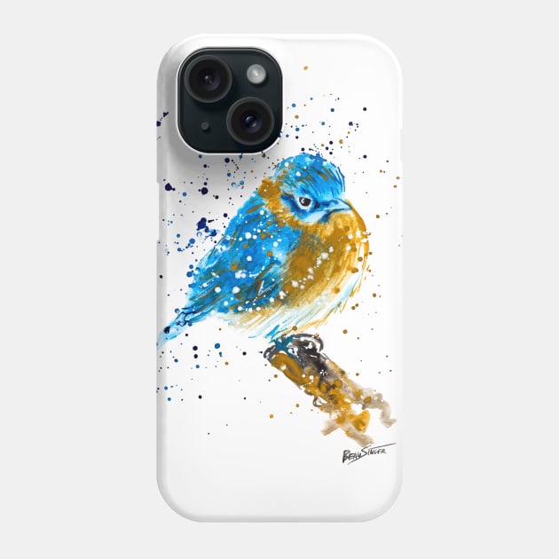 Blue Bird Sitting Phone Case by beaugeste2280@yahoo.com