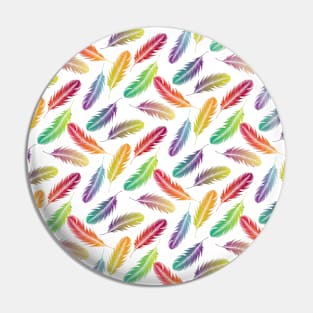 Multi Color Feathers Pattern Pin