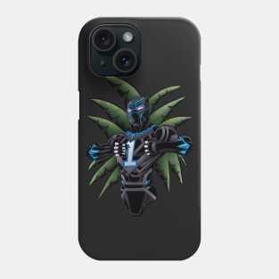 Black Panther Celebrates Carolina Panther Style Phone Case