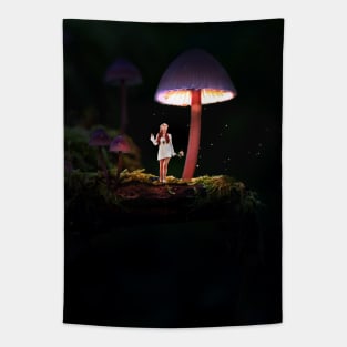 Fairy Under a Mushroom Tapestry