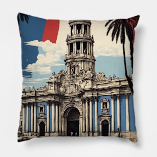 Guadalajara Mexico Vintage Poster Tourism Pillow