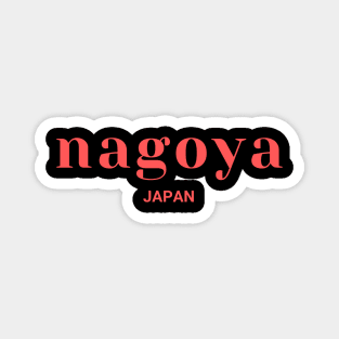 Nagoya Japan Simple Red Text Design Magnet