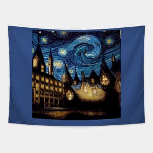 Starry Night Wizarding School Van Gogh Tapestry
