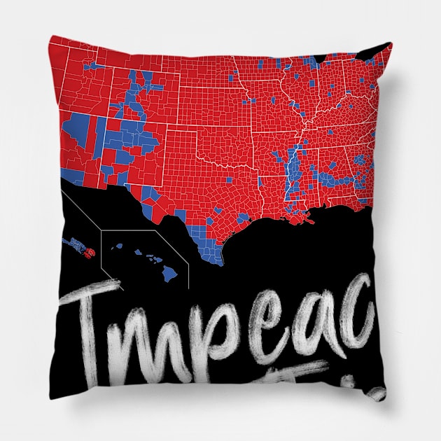 Impeach This 2016, Electoral Map Trump 2020 Pillow by Designtigrate