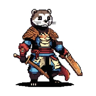 Legend Otter Samurai Pixel T-Shirt