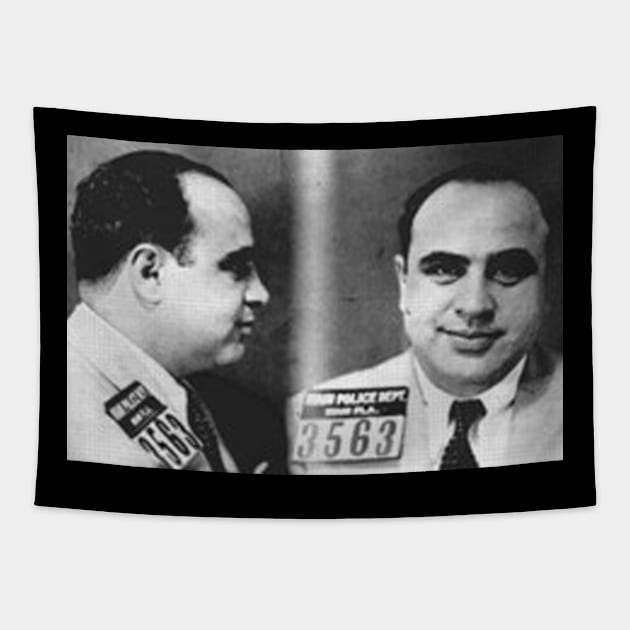 Al Capone Mugshot Tapestry by MateeSwag