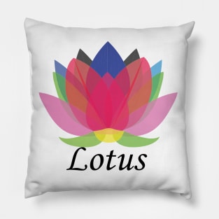 Colorful Lotus Pillow