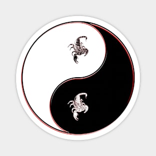 yin yang balance harmony design eastern philosophy scorpio Magnet