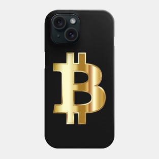 Bitcoin symbol BTC trending digital gold aesthetic design Phone Case