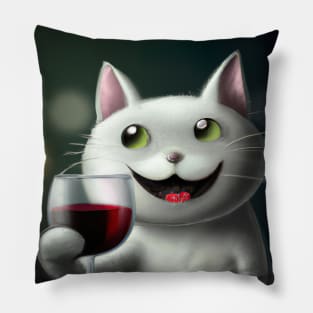 Cat with Wine Pillow