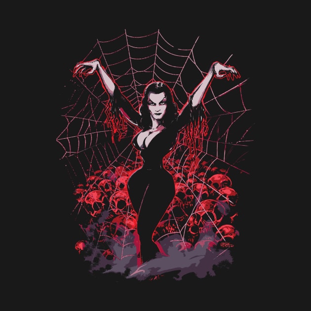 Vampira Spider web gothic by monstermangraphic