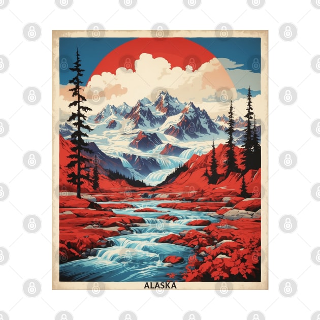 Alaska United States of America Tourism Vintage Poster by TravelersGems