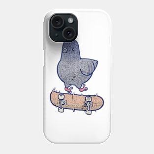 Pigeon skateboard Phone Case