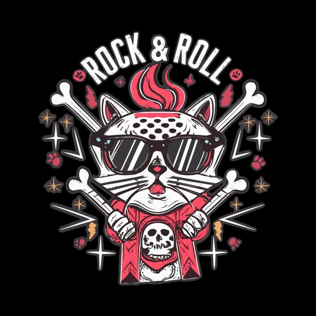 Rock And Roll Funky Cat by FanArts