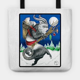 Ferret Krampus - Black Outlined Version Tote