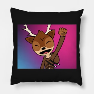 Ecstatica the Raver Reindeer Pillow