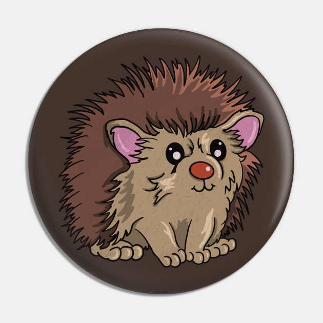 Cute Cartoon Hedgehog Pin by Tricera Tops
