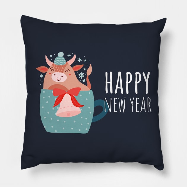 Happy New Year Pillow by Aorix